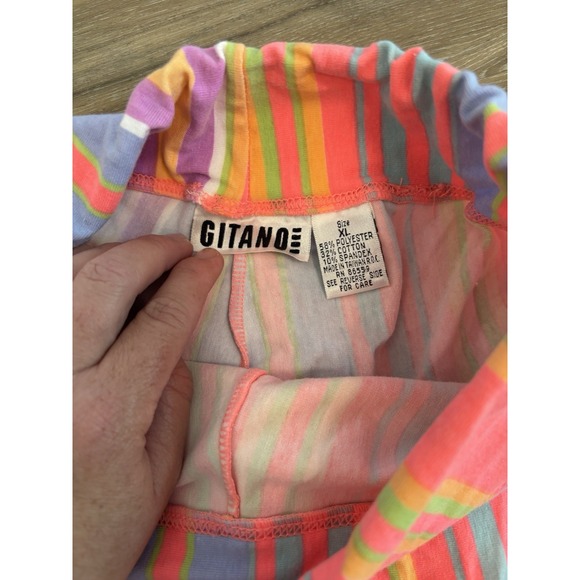 VTG 90s Gitano Striped Shorts Size XL - Picture 4 of 8